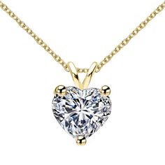 Necklace Information 
  


Metal: 
925 Sterling Silver 


Rhodium: 
Yes 


Nickle Free: 
Yes 


Chain Length:
18''


Gem Type: 
Moissanite


Stone Color: 
White


Stone Size: 
6.5x6.5mm


Stone Weight:
1CT


Stone Cut: 
Heart Cut


Average Clarity: 
FL-IF 


Average Color: 
D-E 








LOOKS THE SAME AS DIAMOND (WITH NAKED EYES)
While diamonds are graded on the 4 C’s scale (Cut, Clarity, Color, Carat), AINUOSHI Moissanite® are not diamond, and are graded solely on color. The cut and clarity are similar across different qualities.

Moissanite have higher dispersion and refractive index, and the result is that the fire color is better than diamonds. One good moissanite is almost perfect. AINUOSHI Moissanite® will bring you the best experience. Every AINUOSHI Moissanite® can pass the diamond Moissanite Necklace, Heart Pendant Gold, Cz Pendant, Moissanite Wedding Bands, Diamond Pendant Necklace, Rose Gold Necklace, Love Necklace, Sterling Silver Heart, Heart Pendant Necklace