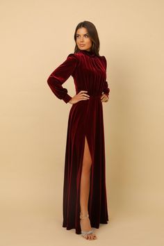 Tiered Dress Formal, Reception Dress Long, Burgundy Velvet Dress, Fall Bridesmaid Dresses, Velvet Prom Dress, Dress Velvet, Burgundy Bridesmaid Dresses, Dress Bridesmaid, Ball Gowns Prom