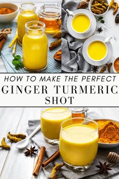 Discover the perfect recipe for immunity with this ginger turmeric wellness shot-full of immune system boosting properties and moreLearn how to make a ginger turmeric shot without a juicerginger turmericginger turmeric shotginger turmeric shot recipeginger turmeric shot recipe blenderginger turmeric shot recipe lemon Ginger Turmeric Shot Recipe, Ginger Shot Recipe, Turmeric Drink, Turmeric Shots, Turmeric Recipes, Ginger Shot, Wellness Shots, Nutrition Articles, Ginger Turmeric