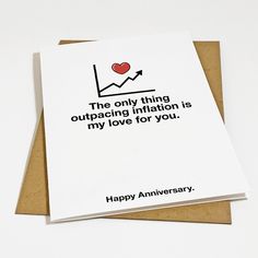 the only thing outpacing infinani is my love for you happy anniversary card