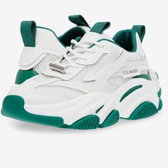 Brand New Without Box Steve Madden Sneakers White/Green Steve Madden Chunky Sneakers, Steve Madden Possession Sneakers, Steve Madden Possession, Sneakers Green, Steve Madden Sneakers, Shoes Steve Madden, Sneaker Style, Shoe Inspo, God Pictures