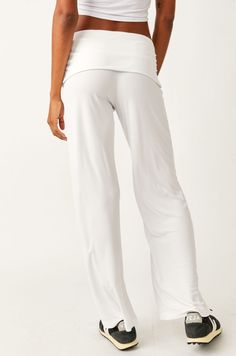 Ultra soft with a luxe feel, these relaxed wide leg pants with a wide roll down waistband. Lightweight, breathable and drapy fabric make this the perfect lounge and travel pant. . Description: Fold over waistband - can be worn up or down Flowy harem style Buttery soft, lightweight and breathable Moves-with-you stretch, beyond comfortable Inseam 25" (for size small) Why We Love: so comfy! Fabric: 65% Modal, 35% PolyCare: Machine wash cool, tumble low Long Yoga Pants For Relaxation, Versatile 4-way Stretch Sweatpants For Loungewear, Versatile Yoga Pants For Lounging, Solid Color Yoga Pants With Comfort Waistband For Relaxation, Versatile Relaxed Fit Yoga Pants For Lounging, Comfort Waistband Yoga Pants For Lounging, Versatile Yoga Pants With Elastic Waistband For Relaxation, Solid Yoga Pants With Elastic Waistband For Relaxation, Wide Leg 4-way Stretch Yoga Pants For Loungewear