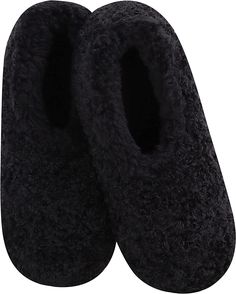 Black Curl Up Snoozies Gifts For Older Women, Gauze Clothing, Fun Slippers, Black Curls, Hospital Stay, Comfy Slippers, Cute Slippers, Dress With Shawl, Presents For Women