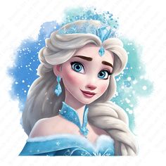 an image of a frozen princess with blue eyes