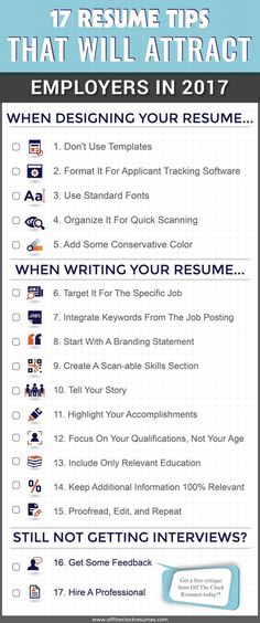 an info sheet with the words resume tips that will attract