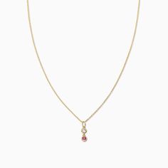 Pink and White Gem Necklace | Gold | Product Image | Uncommon James Uncommon James, Gem Pendant, Dainty Chain Necklace, Pink Gem, Gem Necklace, Dainty Chain, Jewelry Cleaner, Selling Jewelry, Cleaning Jewelry