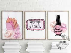 Nail Tech Wall Decor, Nail Salon Wall Decor, Nail Salon Wall Art, Beauty Studio Decor, Salon Wall Decor, Nail Station, Salon Wall Art, Salon Suites Decor, Nail Salon Decor