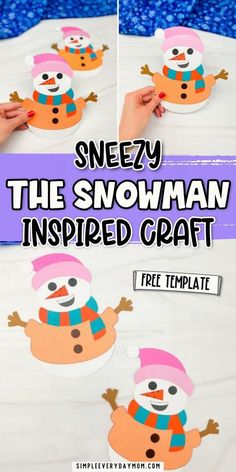 snowman inspired craft for kids to make