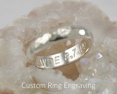 a ring with the word love engraved on it