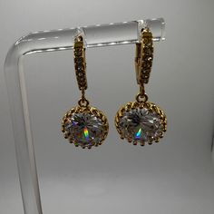 Goldtone Hardware, Cubic Zirconia Crystals Make It Shine Crystal Dangle Earrings, Spade Jewelry, Kate Spade Jewelry, Earrings Color, Make It, Cubic Zirconia, Kate Spade, Gold Tones, Dangle Earrings