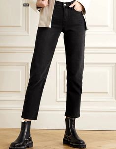 FRAME DENIM Mid Rise Le Nouveau Straight Leg Slim Jeans Iris Grey 25 $345 C81 Black High-rise Cropped Jeans For Work, Black High Rise Cropped Jeans For Work, Classic Black Cropped Denim Jeans, Black Cropped Straight Leg Jeans For Work, Black Straight Leg Cropped Jeans For Work, Classic Black Cropped Jeans, Black Jeans With Straight Hem For Fall, Classic Black Mid-rise Cropped Jeans, Chic Washed Black Jeans For Work