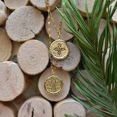 SERENITY COIN/// Gold Plated Filigree Cross Serenity Coin Charm Stainless Steel Chain Simple Layering Pendant Necklace (EPJ-N19CAB17) Brass Coin Necklace With Adjustable Chain As Gift, Gold Locket Necklace With Charms For Jewelry Making, Good Luck Medallion Necklace With Coin Pendant, Good Luck Medallion Necklace With Charms, Brass Medallion Coin Necklace For Gift, Gold Medallion Necklace With Adjustable Chain As Gift, Gold Medallion Necklace For Good Luck, Good Luck Round Pendant Locket Necklace, Medallion Locket Charm Necklace In Amulet Style