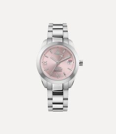 Part of our popular Fenchurch collection, this season's Fenchurch watch features a distinctive three-link bracelet, finished in polished silver tones. Named after London's historic financial district that resonated with Vivienne, this piece is elegantly detailed with a date feature at the 3 o’clock position. Girly Jewelry Silver, Pink And Silver Jewelry, Old Money Wishlist, Stocks Aesthetics, Silver Watch Aesthetic, Pink Jewerly, Watches Aesthetic, Cute Trinkets, Pink Wishlist