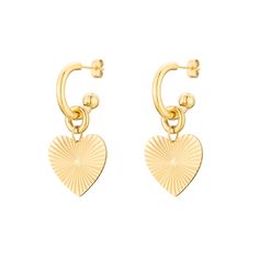 Heart shaped drop earrings. Chunky and statement style while very light-weighted. The earrings are made of stainless steel with 18k gold plated. This chic style fits all occasions from office to date night! ………………………………….D E T A I L S• Materials: Stainless steel, 18k gold plating.• Length: 40 mm (1.6 inches) • Diameter: 22 mm (0.8 inches)• This product is hypoallergenic, water and tarnish resistant Gold Plating, Fashion Statement, 6 Inches, Date Night, Chic Style, Heart Shapes, 18k Gold, Gold Necklace, Gold Plate