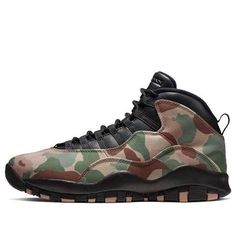 Air Jordan Logo, Retro Desert, Air Jordan 10, Perfect Sneakers, Jordan Logo, Jordan 10, Desert Camo, Rugged Look, Black Clay