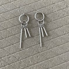 Get ready for some up-to-date versatile on-trend geometric earrings without ear piercing!! They are super comfortable without pressure on the earlobe, and you can't tell they are clip on earrings as well ;D Hope you love it! ▪️▪️▪️PRODUCTUnisex Multi Vertical Bar Clip On Hoops (Detachable Charms )316L surgical stainless steel Never Fade and HypoallergenicHeight: 5.7cmOne Pair of Earrings ( 2pc )Care instructions: avoid contact with liquids (water, perfume, beauty products) wipe dry with a soft c Minimalist Metal Clip-on Earrings For Gift, Trendy Nickel-free Dangle Clip-on Earrings, Minimalist Silver Clip-on Cartilage Earrings, Minimalist Metal Clip-on Earrings As Gift, Minimalist Pierced Metal Cartilage Earrings, Minimalist Metal Pierced Cartilage Earrings, Trendy Hypoallergenic Dangle Clip-on Earrings, Trendy Hypoallergenic Metal Clip-on Earrings, Trendy Stainless Steel Dangle Earrings