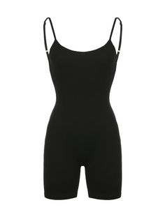 Turn heads with Everline's sultry backless romper! Its adjustable straps and high waist will flatter your figure while the U-neckline will show off your best assets. Look effortlessly sexy in this versatile black piece - perfect for any occasion! Details Everline Backless Romper in Black Sexy Backless Adjustable Straps High Waist Alees Fashion Summer Collection Black Bodysuit With Built-in Bra And Spaghetti Straps, Black Bodysuit With Spaghetti Straps And Built-in Bra, Black Bodysuit With Built-in Bra And Tank Straps, Black Bodysuit With Adjustable Spaghetti Straps, Sleek Summer Bodysuit With Spaghetti Straps, Black Adjustable Straps Backless Bodysuit, Chic Cami Bodysuit With Adjustable Straps, Elegant Cami Bodysuit With Adjustable Straps, Black Backless Bodysuit With Adjustable Straps