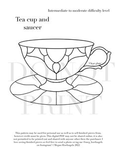 the instructions for tea cup and saucer