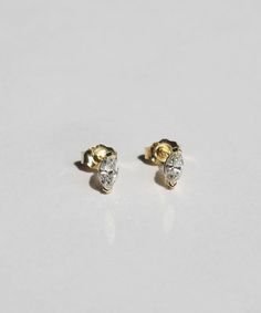 marquise cut white diamond 14k yellow gold stud earrings Brooklyn New York Diamond Piercing, Wide Band Engagement Ring, Women's Wedding Bands, Formal Jewelry, Traditional Engagement Rings, Silver Jewelry Design, Yellow Gold Setting, Diamond Stud Earrings, Marquise Diamond