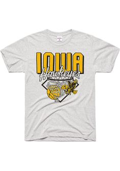 Support your Iowa Hawkeyes in this Grey Short Sleeve Fashion Tee! This Nothin But Net Fashion T Shirt features a screen print Iowa Hawkeyes basketball graphic on front chest. Be ready to shout "Go Hawkeyes" when you wear this Hawkeyes Short Sleeve Fashion T Shirt in the stadium or on the street. Heather Grey Graphic T-shirt For Fans, Heather Grey Graphic Print Top For Fan Merchandise, Heather Grey Graphic Print Top For Fans, Heather Grey Tri-blend T-shirt With Graphic Print, Athletic Heather Graphic Print T-shirt, Athletic Heather Graphic Tee With Print, Iowa Hawkeyes Basketball, Net Fashion, Iowa Hawkeyes