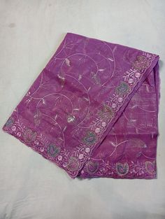 Chiffon Purple Heavy Resham Work Saree OFFER- EXTRA 20$ OFF ON PURCHASE OF TWO PRODUCTS. A beautiful, delightful, and absolutely luxurious crepe dream! For Instance, The Saree Has All Over sona rupa paarsi jangla Jaal where each thread of the Jaal Is knitted by hands. Additionally, It comes In the crepe Facny Stone Work Party WEar Saree above all, with vows to sustainable fashion, this crepe Saree product from Indian Bollywood  is a masterpiece involving 800 hrs of brilliance & sheer endeavor of Unstitched Purple Embroidered Saree, Drapping Saree, Purple Semi-stitched Saree, Semi-stitched Purple Saree, Unstitched Purple Embroidered Saree Fabric, Semi-stitched Purple Chinon Saree, Golden Saree, Peach Saree, Saree Floral