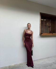 Burgendy Dress, Maxi Dress Bodycon, Wine Red Dress, Hot Prom Dress, Looks Pinterest, Prom Dress Long, Prom Dresses Long Lace, Wine Dress, Long Evening Dresses