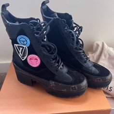 Used/Like New: Louie Boots Louis Vuitton Shoes, Bootie Boots, Like New, Ankle Boots, Louis Vuitton, Women Shoes, Boots, Black, Color