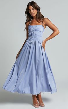 Blue Bridesmaids Dresses, Cocktail Dress Style, Blue Cocktail Dress, Blue Bridesmaid Dresses, Lavender Blue, Blue Bridesmaids, Dress Satin, Rooftop Bar, Blue Outfit