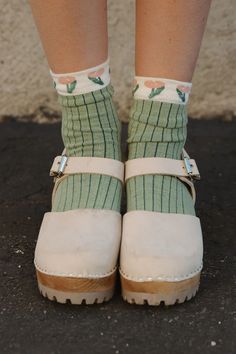 Candice Socks-Green/Cream – Love Olive Co Trendy Green Cotton Socks, Comfortable Cotton Knee-high Socks For Spring, Cute Cream Socks For Spring, Cute Cream Spring Socks, Green Summer Socks, Cute Green Socks For Spring, Cute Cotton Socks For Spring, Trendy Green Socks For Spring, Trendy Cotton Socks For Spring