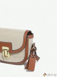 Bird in Bag - Leather Saddlebag with Metal Flap Closure. Beige Flap Bag With Gold-tone Hardware, Rectangular Saddle Bag With Gold-tone Hardware For Shopping, Classic Rectangular Saddle Bag For Errands, Daily Use Saddle Shoulder Bag With Gold-tone Hardware, Travel Baguette Bag With Adjustable Strap And Flap, Trendy Everyday Saddle Bag With Gold-tone Hardware, Everyday Trendy Saddle Bag With Gold-tone Hardware, Classic Beige Pouch Satchel, Elegant Satchel Saddle Bag For Errands