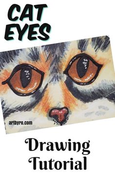 an image of a cat's eyes with the words drawing tutor written below it