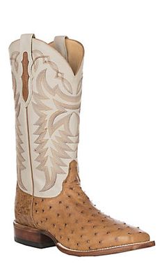 Justin Men's Antique Saddle Maddog Full Quill Ostrich Exotic Western Square Toe Boots Buckaroo Boots, Cowboy Boots Square Toe, Justin Boots Men, Alligator Boots, Ostrich Boots, Roper Boots