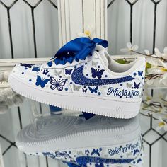 Quinceanera Shoes Blue, Royal Blue Quince Shoes, Quince Clothes, Blue Wedding Shoes For Bride, Quince Surprise Dance Outfits, Sweet 16 Shoes, Quinceañera Planning, Quince Shoes, Surprise Dance Outfits