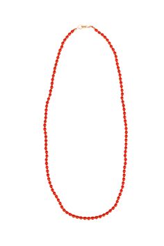 The ViX Long Beaded Necklace is a versatile statement piece that can be worn long or wrapped multiple times for a chic, choker-style look.Layer it with your favorite jewelry or wear it solo for an elegant pop of color.Features: Hook closure at back;  34" long; Style# 900-406-005 Red Tone, Gold Disc, Red Swimsuit, Long Beaded Necklace, Choker Style, Long Style, Delicate Bracelet, Vintage Necklace, Accessories Shop