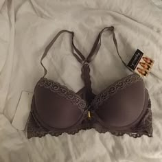 Nwt Lacey Gray Raser Back Padded Underwire Bra In Size 34b. Bras And Things, Bra Sets For Women, Cute Bra Sets, Victoria's Secret Bra, Cute Bras Push Up, Bras Cute, Cute Bras Sets, Victoria Secret Bra And Under Set, Cute Bras Victoria's Secret