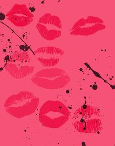 pink and black lipstick on a pink background