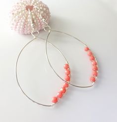 Dainty Pink Coral Necklace - Simple Beaded Strand Necklace Beach Wedding Necklace, Simple Bridal Jewelry, Crochet Jewlery, Bracelet Packaging, Fancy Yellow Diamond, Coral Bracelet, Bridal Fashion Jewelry, Coral Necklace, Necklace Simple