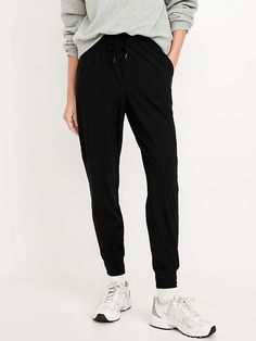 High-Waisted SleekTech Joggers | Old Navy 2024 Wishlist, Slim Leg, Petite Size, Wicks, Christmas List, Jogger Pants, Drawstring Waist, Old Navy, Active Wear