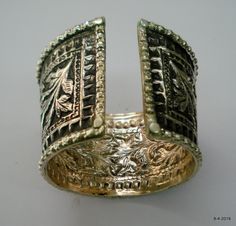 "Ethnic sterling silver cuff bracelet bangle from Rajasthan India. Great handmade design, Good for jewellery collection. Note - Please check pictures carefully for more detail. Inner circumference - 17 cm (6.7\") width max.- 4.7 cm (1.85\") weight - 94 grams material - Good sterling silver." Ornate Etched Cuff Bracelet For Formal Occasions, Traditional Handmade Sterling Silver Bracelet For Formal Occasions, Unique Oxidized Cuff Bracelet Bangle, Traditional Oxidized Bracelets For Formal Occasions, Ornate Silver Cuff Bracelet For Festivals, Ornate Oxidized Cuff Bracelet Bangle, Unique Oxidized Finish Cuff Bangle, Ornate Oxidized Bangle Cuff Bracelet, Elegant Oxidized Sterling Silver Bracelet For Festivals