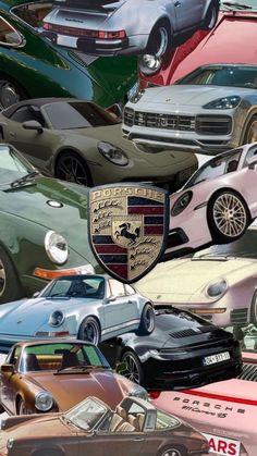 many different cars are shown in this collage