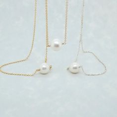 Round Pearl Necklace - JewelLUXE Simple Pearl Chain, Pearl Layering, Rose Gold Pearl Necklace, Floating Pearl Necklace, Simple Pearl Necklace, March Birthstone Necklace, Black Diamond Necklace, Gold Lariat Necklace, Floating Necklace