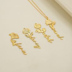 Discover the perfect gift for special occasions with our Personalized Birth Flower Necklace. Each elegant necklace is designed to represent your loved one's birth flower, carrying a unique and meaningful message. Make it extra special by personalizing it with a name or date. Crafted from high-quality materials, this necklace is a stylish and thoughtful gift option that will be cherished for years to come. Handmade item Material: 925 Sterling Silver Ships from a small business in Turkey Adjustable length Style: Minimal Can be personalized Made to order H O W * TO * O R D E R Step 1 : Choose the colors: Gold, Rose Gold or Silver. Step 2 : Choose necklace length: 14" to 20" available (inches) Step 3 : Add your personalization: Simply use the 'PERSONALIZATION BOX' to let us know the FLOWER of Charming Flower Charm Necklaces For Gift, Charming Flower Charm Necklace Gift, Delicate Flower Charm Necklace As Gift, Delicate Flower Pendant Necklace For Mother's Day, Flower Charm Necklace For Her, Mother's Day Flower Charm Pendant Necklace, Charming Flower Jewelry For Mother's Day, Charm Necklace With Birth Flower Pendant For Mom, Birth Flower Charm Necklace Pendant For Mom