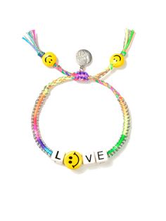 Love to see you smile 😃 6" Adjustable silver rainbow threadwork Drawstring closure (extendable up to 8") Silver plated brass hardware Ceramic charms Handmade in New York City. Due to the handmade nature of our products, some charms may vary in color and style or be replaced if unavailable. Please allow 5-7 business days for production. Smiley Bracelet, Ceramic Charms, Love Smiley, Bracelet Rainbow, You Smile, Brass Hardware, Thank You Gifts, Smiley, See You