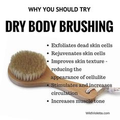 Our dry body brush is made with natural bristles with wood handle.  A natural and healthful way to increase circulation, encourage lymphatic drainage, and smooth the look and feel of cellulite.  Exfoliating and stimulating. Make this part of your daily routine for improved skin health.Use this easy to maneuver brush, in a circular motion starting at your ankles, working your way up toward your heart. Your brush strokes should go toward the center of your body. Use a clockwise, circular motion wh Body Brush, Natural Sisal, Improve Skin Texture, Detox Smoothie