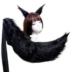 SPECIFICATIONS Gender: WOMEN Model Number: Hair Clip Characters: Cosplay Tail length: app. 70cm(27.56in) Ear length: app. 16cm(6.30in) Optional Color: Black, White, Brown Quantity: 1 set Features: brand new and high quality Made of high quality fluffy plush, easy to wear, soft and comfortable, includes 1 pair of Hair clip and 1 x tail with solid buckle. One size fits most, suitable for kids and adults. Plush fluffy long tail come with strap and buckle, can be put around the waist. Pointed long c Angel Dress Up, Fox Ears And Tail, Wolf Cat, Fox Headband, Tail And Ears, Fancy Dress Halloween Costumes, Animal Tails, Long Cat, Wolf Ears