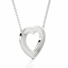 Looking for something pretty then buy this 0.75 Ct Diamond Heart Shape Pendant, this pendant is displaying its features in white gold metal. make your purchase complete at the best price. Note:- Each pendant will come with its respective chain included. The cost of the chain is already included in the displayed total amount. Please note that the chain you receive may vary slightly from the one shown in the image. Classic Double Heart White Gold Jewelry, Classic Necklaces With Shiny Finish For Anniversary, White Gold Heart Pendant Jewelry With Polished Finish, Classic Necklace With Shiny Finish For Anniversary, Classic Shiny Finish Necklace For Anniversary, Classic Heart Pendant Jewelry For Anniversary, White Gold Heart Cut Jewelry With Polished Finish, White Double Heart Classic Jewelry, White Gold Necklaces For Anniversary Gift