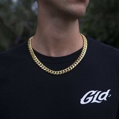 GLD Signature Cuban in Yellow Gold- 12mm – The GLD Shop Forever Products, Miami Cuban Link Chain, Cross Earrings Studs, Miami Cuban, Vermeil Jewelry, Custom Earrings, Cuban Link Chain, Cuban Chain, Cuban Link