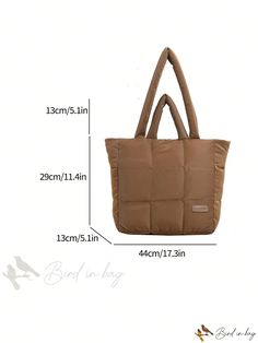 Bird in Bag - Stylish Aival Canvas Threaded Tote Bag with Large Capacity Functional Large Capacity Bag, Winter Bags With Adjustable Strap And Rectangular Shape, Rectangular Winter Bag With Adjustable Strap, Winter Rectangular Bag With Adjustable Strap, Winter Bag With Adjustable Strap, Large Capacity Softback Beige Bag, Beige Large Capacity Softback Bag, High-capacity Brown Rectangular Shoulder Bag, Functional Large Capacity Square Shoulder Bag