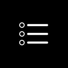 three white circles on a black background with one circle in the middle and two circles at the bottom