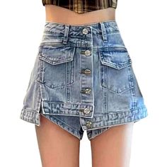 Discover the epitome of summer elegance with our layered buttoned denim skort from our 2023 Summer Collection—featuring a high-waist. patchwork and buttoned closure. this fashion-forward piece is the perfect blend of vintage allure and today's spirited fashion pulse!Why This Skort is a Summer FantasyExperience the ultimate summertime look with a piece that effortlessly infuses bygone elegance into modern-day sophistication. Its high-waist and patchwork design beckons summer's warm. gentle caress Spring Denim Skort With Built-in Shorts, Denim Skort With Built-in Shorts For Spring, Denim Skort With Built-in Shorts For Summer, Chic Denim Skort For Summer, High Waist Dark Wash Skort For Spring, Chic Denim Bottoms With Built-in Shorts, Spring High Waist Dark Wash Skort, Chic Medium Wash Skort For Summer, Chic Medium Wash Summer Skort